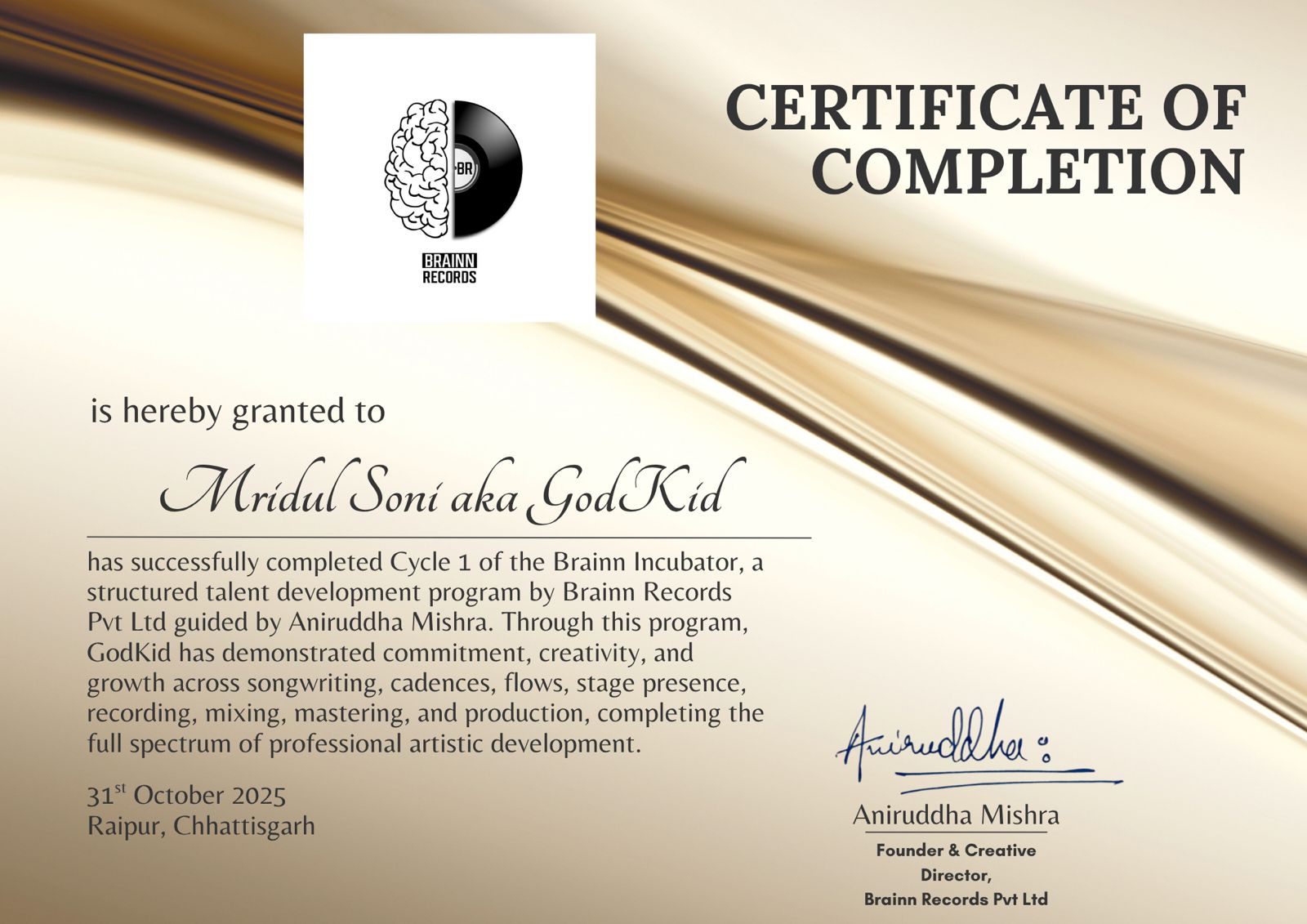 GodKid - Brainn Incubator Artist